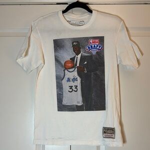 Mitchell & Ness Shaq NBA‎ Draft T Shirt Orlando Magic White Mens S